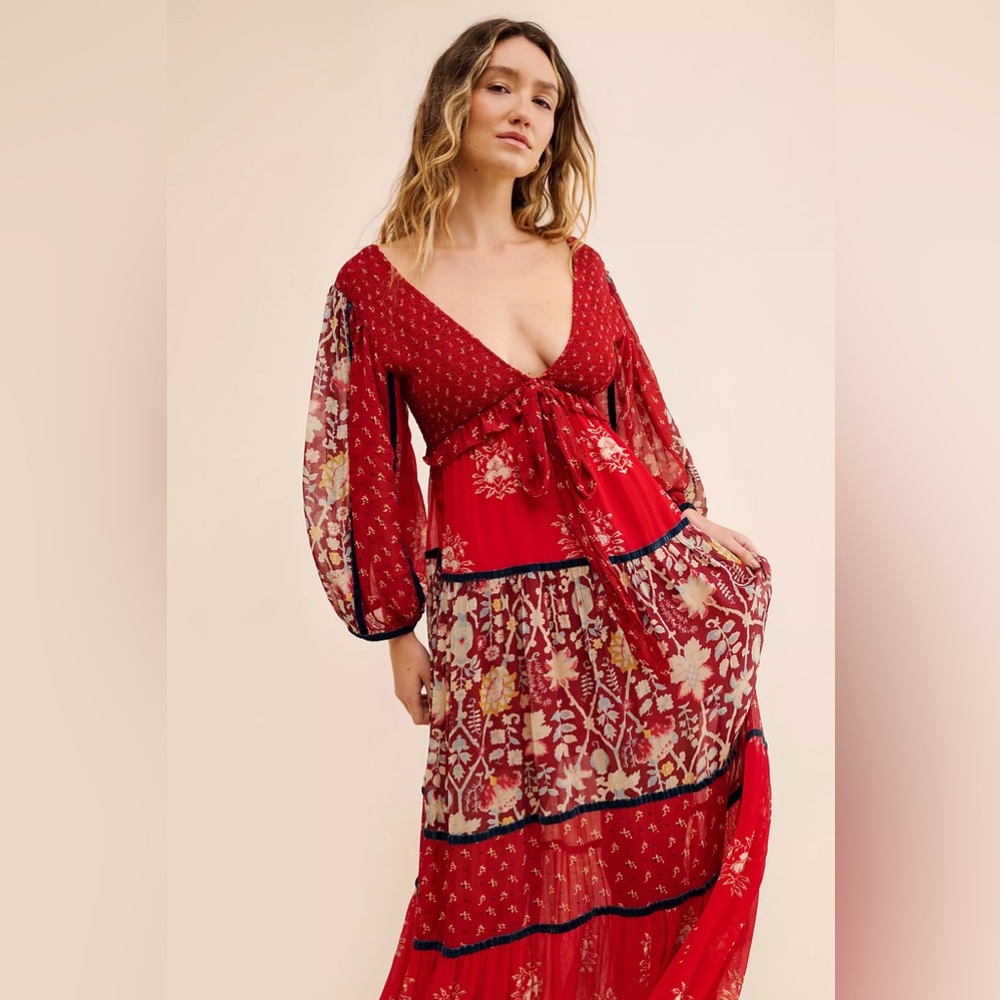 𝓯𝓹 Free People ~ Bali Laurel Maxi Dress - Picture 5 of 12